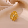 Light Luxury Geometric Stainless Steel Imitation Pearl Ring Jewelry For Women With Electroplating