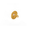 Light Luxury Geometric Stainless Steel Imitation Pearl Ring Jewelry For Women With Electroplating
