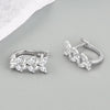 Light Luxury Geometric U Shaped Butterfly Earrings For Women In S925 Silver With Electroplated Diamond Inlay