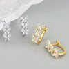 Light Luxury Geometric U Shaped Butterfly Earrings For Women In S925 Silver With Electroplated Diamond Inlay