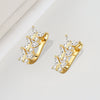 Light Luxury Geometric U Shaped Butterfly Earrings For Women In S925 Silver With Electroplated Diamond Inlay