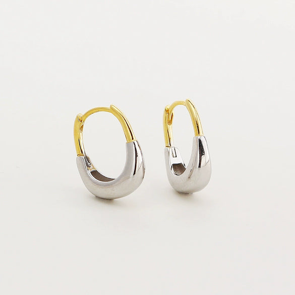 Light Luxury Geometric Ushaped Electroplated S925 Silver Earrings