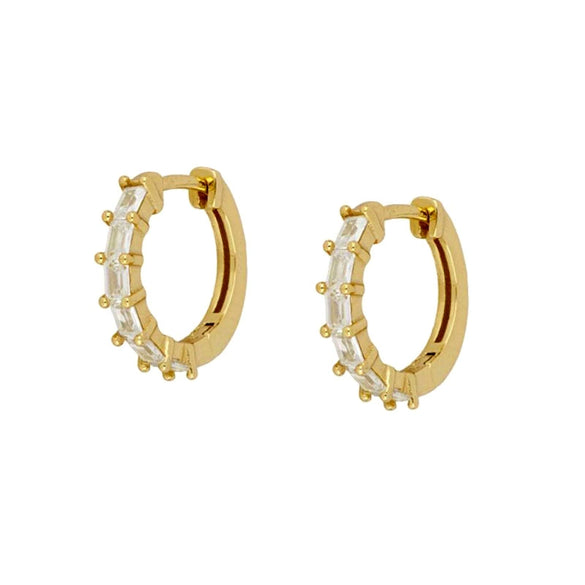 Light Luxury Geometric Zircon Stud Earrings With Copper Body And S925 Silver Needle Electroplated Fashion Earrings For Women