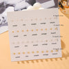 Light Luxury Geometric Zircon Stud Earrings Women Mini Set