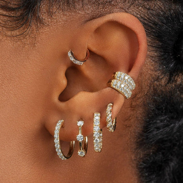 Light Luxury Geometric Zirconia Women's Earrings