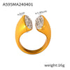 Light Luxury Gypsophila Multilayer Shiny Diamond Ring Titanium Steel Gold Plated Electroplated Women's Finger Ring