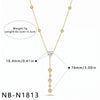 Light Luxury Heart Shaped Zircon Inlaid Stainless Steel Necklace For Women With 18K Vacuum Plating