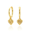 Light Luxury Heartshaped S925 Silver Earring For Women With Electroplating