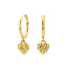 Light Luxury Heartshaped S925 Silver Earring For Women With Electroplating