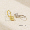 Light Luxury Heartshaped S925 Silver Vintage Gold Electroplated Earrings For Women