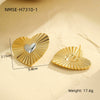 Light Luxury Heartshaped Stainless Steel 18K Electroplated Women's Earrings