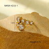 Light Luxury Heartshaped Titanium Steel Ring And Bracelet With Zircon Inlay And Electroplating For Women