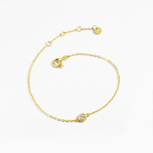 Light Luxury High End Diamond S925 Silver Bracelet With Geometric Design And 18K Gold Electroplating For Unisex