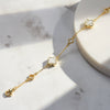 Light Luxury High End Feeling 925 Sterling Silver Niche Design Exquisite Hollow Out Geometric Lucky Grass Mother Shell Women's Bracelet With Electroplating