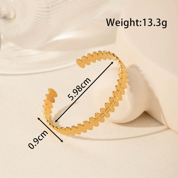 Light Luxury High End Sense Niche Exaggerated Stainless Steel Snake Shaped Geometric Titanium Steel Opening Bracelet With Electroplating