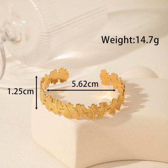 Light Luxury High End Sense Niche Exaggerated Stainless Steel Snake Shaped Geometric Titanium Steel Opening Bracelet With Electroplating