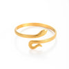 Light Luxury High End Sense Niche Exaggerated Stainless Steel Snake Shaped Geometric Titanium Steel Opening Bracelet With Electroplating