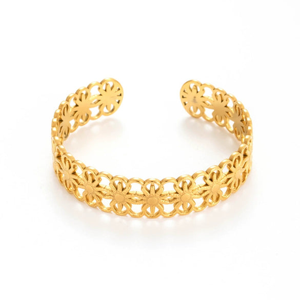 Light Luxury High End Sense Niche Exaggerated Stainless Steel Snake Shaped Geometric Titanium Steel Opening Bracelet With Electroplating