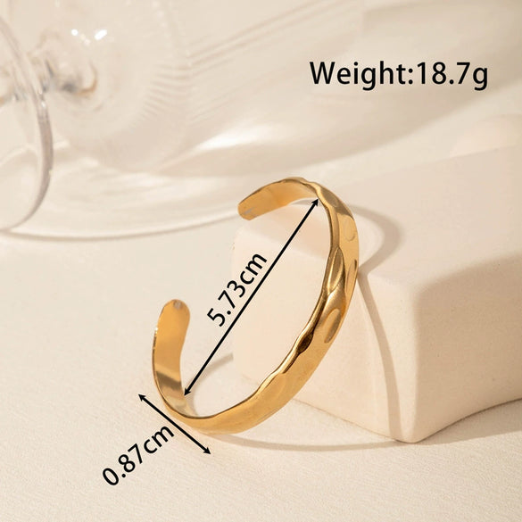 Light Luxury High End Sense Niche Exaggerated Stainless Steel Snake Shaped Geometric Titanium Steel Opening Bracelet With Electroplating