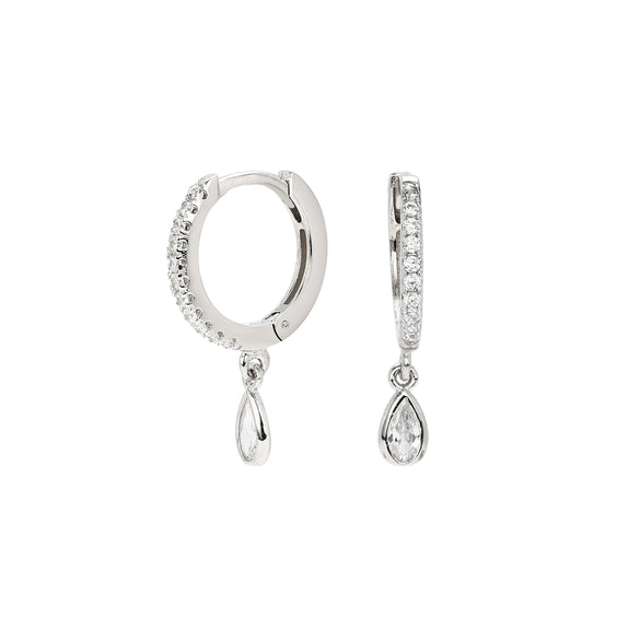 Light Luxury Highend Diamond Drop Shape S925 Sterling Silver Earrings For Women