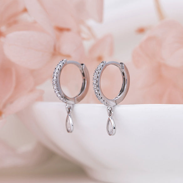 Light Luxury Highend Diamond Drop Shape S925 Sterling Silver Earrings For Women
