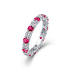 Light Luxury Highend Elegant S925 Silver Ring Inlaid With Sapphire And Moissanite Geometric Style For Women And Men