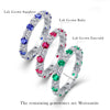 Light Luxury Highend Elegant S925 Silver Ring Inlaid With Sapphire And Moissanite Geometric Style For Women And Men