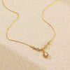Light Luxury Ins Tassel Water Drop Geometric Silver S925 O Shaped Chain Clavicle Necklace For Women Electroplated