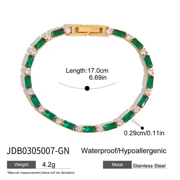 Light Luxury Jewelry Stainless Steel Goldplated Heart Shape Zircon Bracelet For Women And Unisex
