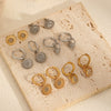 Light Luxury Microinlaid Zircon Flower Stainless Steel Electroplated Women's Earrings