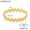 Light Luxury Minimalist Ring And Diamondencrusted Zircon Bracelet Combination Titanium Steel And Stainless Steel Geometric Style 18K Real Gold Electroplated