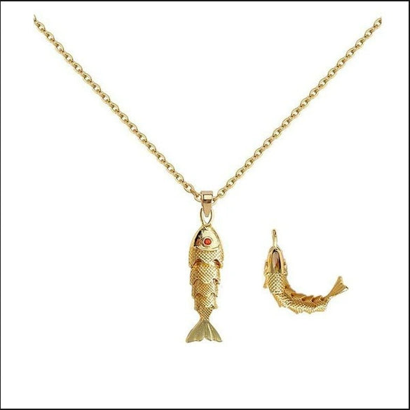 Light Luxury Movable Koi Fish Pendant Earrings For Women Copper Electroplated Gold Animal Shape Earrings