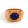 Light Luxury Natural Stone Titanium Steel Geometric Ring Stainless Steel Gold Plated Electroplating Jewelry For Women