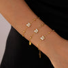 Light Luxury Niche Butterfly Bead Bracelet With Natural Fritillaria And 3A Zircon Titanium Steel Plated 18K True Gold Colorpreserving Women's Electroplated Animal Pattern