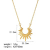 Light Luxury Niche Fashion Stainless Steel Geometric Earrings With Sun Light Pendant And Electroplating Treatment