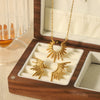 Light Luxury Niche Fashion Stainless Steel Geometric Earrings With Sun Light Pendant And Electroplating Treatment