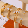 Light Luxury Niche Geometric Multilayer 316L Stainless Steel Electroplated Bracelet With Diamond Design