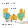 Light Luxury Open Color Love Shaped Oil Titanium Steel And Stainless Steel Electroplated Bracelet
