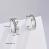 Light Luxury Retro Geometric Cshaped Vacuum Plated Stainless Steel Earrings For Women