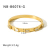 Light Luxury Retro Ins Style Stainless Steel 18K Gold Plated Inlaid Zircon Bracelet For Women