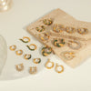 Light Luxury Retro Twist U Shaped Geometric Earrings In Environmental Protection Titanium Steel With Electroplating