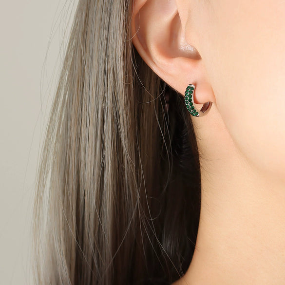 Light Luxury Retro Twist U Shaped Geometric Earrings In Environmental Protection Titanium Steel With Electroplating