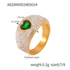 Light Luxury Ring With Freshwater Pearl 316L Stainless Steel Gold Plated Inlay Geometric Heart Design