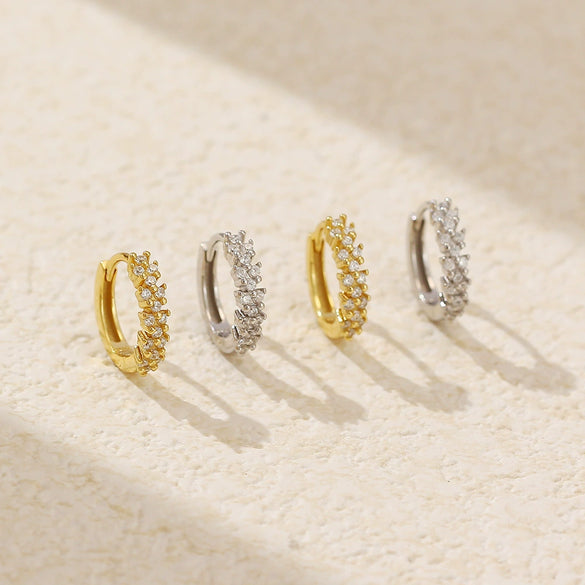 Light Luxury S925 Silver Geometric Earring For Women With Electroplating