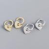 Light Luxury S925 Silver Geometric Heartshaped Diamondembedded Earring Buckle Jewelry For Women With Electroplating