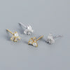 Light Luxury S925 Silver Square Zircon Earrings With Stacked Ladder Design And Electroplating