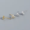 Light Luxury S925 Silver Square Zircon Earrings With Stacked Ladder Design And Electroplating