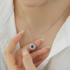 Light Luxury S925 Sterling Silver Disc Necklace For Women With Geometric Design And Electroplating Treatment