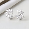 Light Luxury S925 Sterling Silver Flower Earrings With Marquise Zircon Inlay For Women