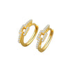 Light Luxury S925 Sterling Silver Geometric Electroplated Diamond Ear Ring For Women